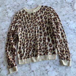 Neutral cream Leopard print sweater 🐆